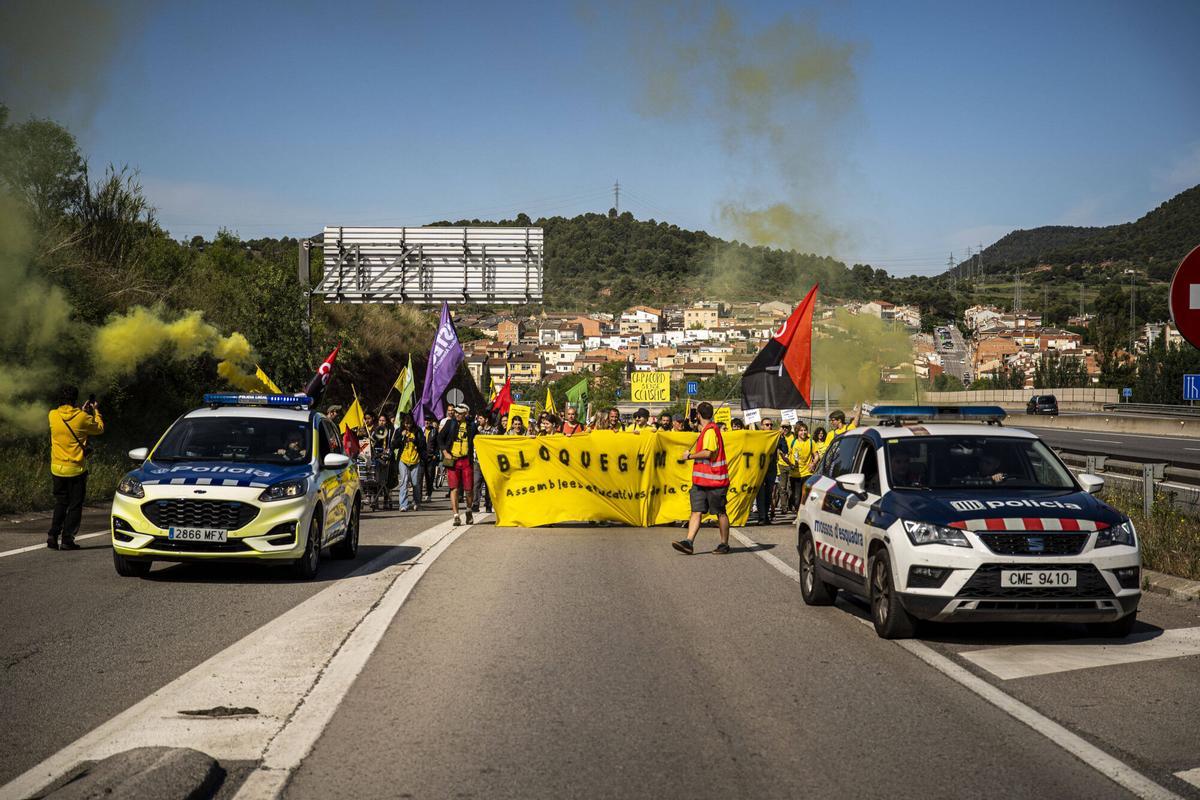 Les fots de la jornada de vaga dels docents a la Catalunya central aquest dijous