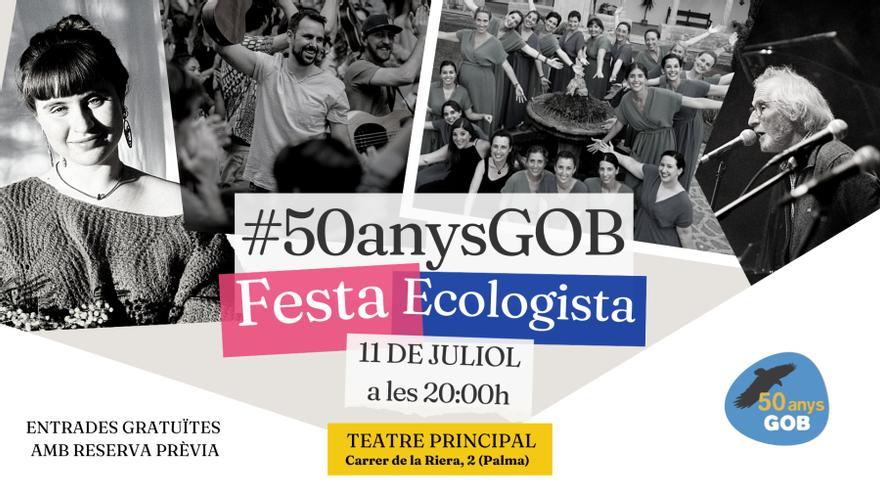 El Gob celebrará 50 años con una fiesta ecologista el 11 de julio en el Principal de Palma