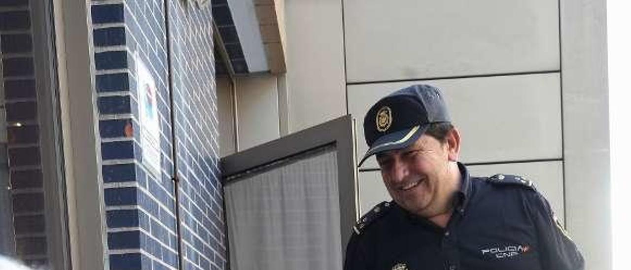 El inspector Pedro Julián Aguado, ayer, en La Florida.
