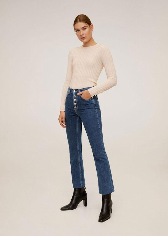 Estos vaqueros de Mango son efecto faja