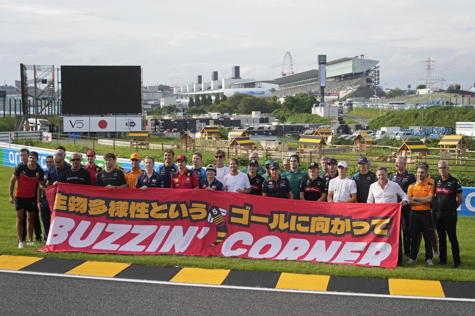 Vettel presenta sus &#039;hoteles para abejas&#039; en Suzuka