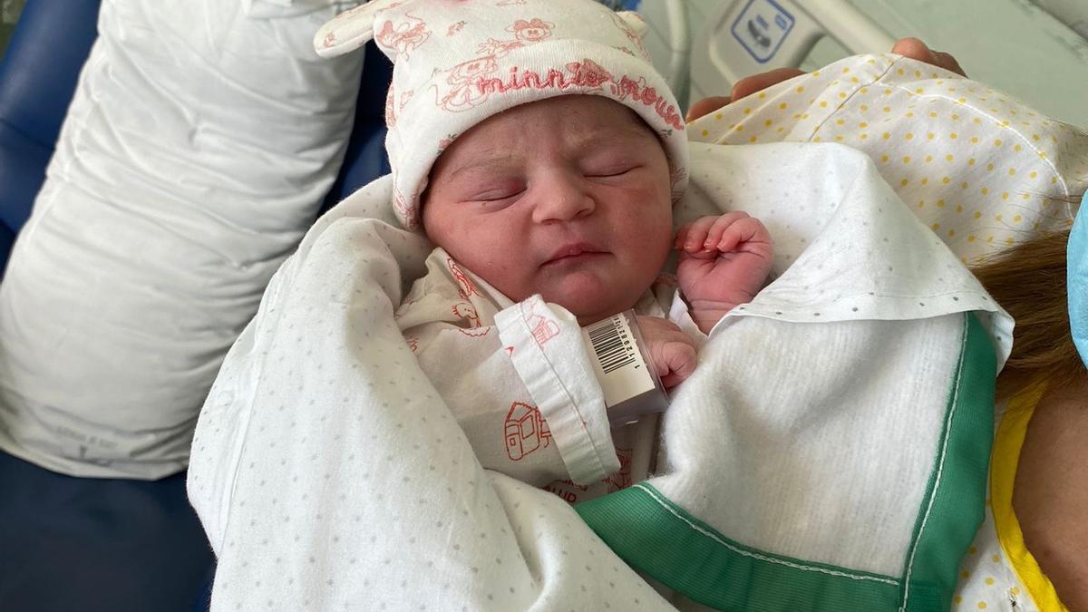 La pequeña Chloe, segundo bebé nacido en Córdoba en 2022.