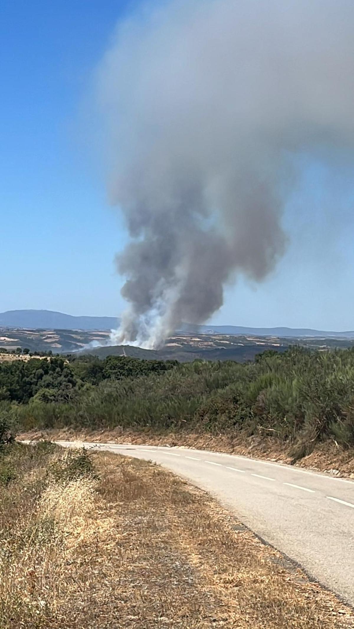 Imagen del incendio de Argozelo, en Portugal.