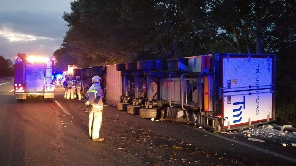 El camió bolcat a Fogars