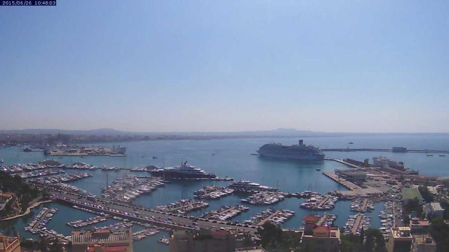 Der Hafen von Palma, aufgenommen von unserer Webcam