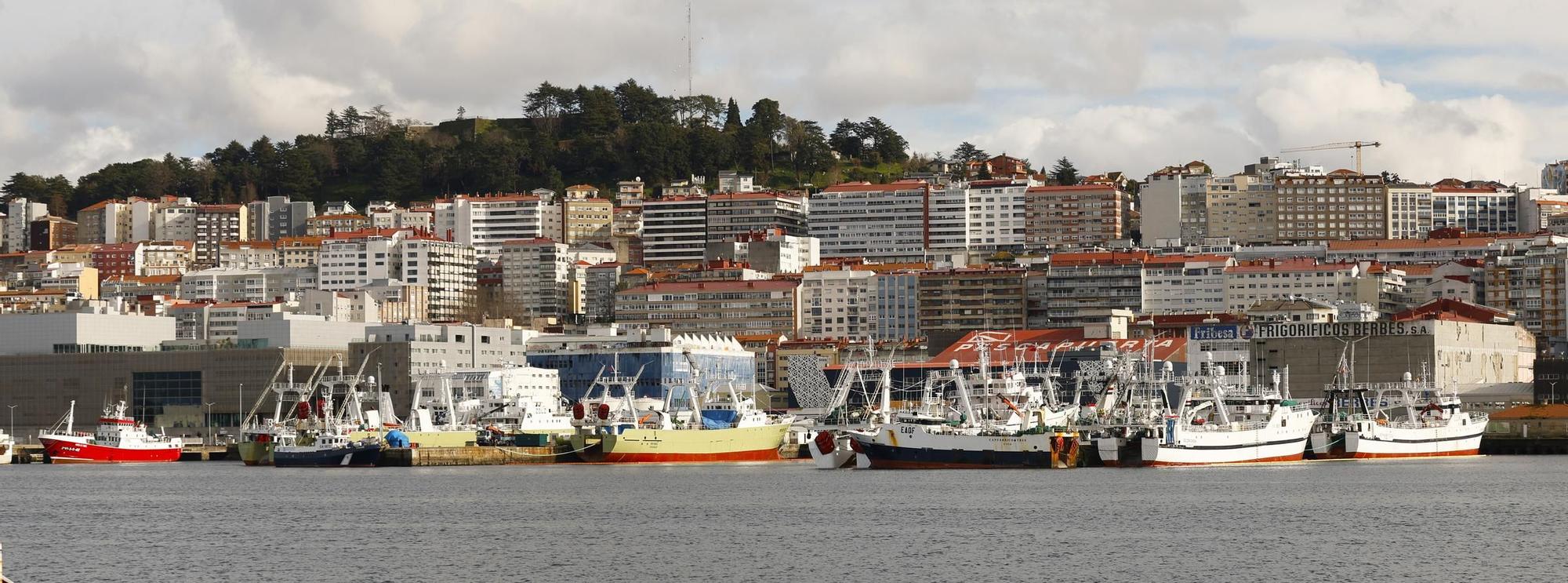 Barcos de pesca en Beiramar, Vigo