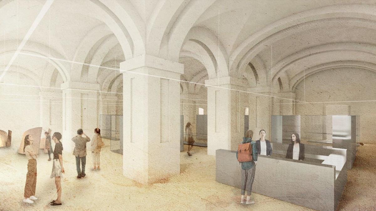 Recreación de la Sala Cero del futuro Museo de la Universidad de Sevilla.