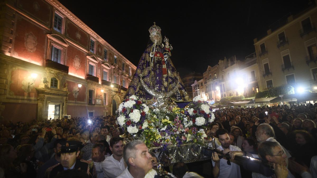 Bajada de la Virgen de la Fuensanta en el año 2020