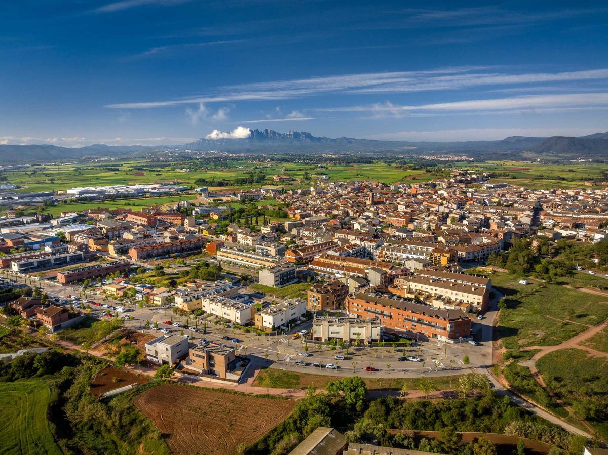 Vista general del nucli urbà de Santpedor