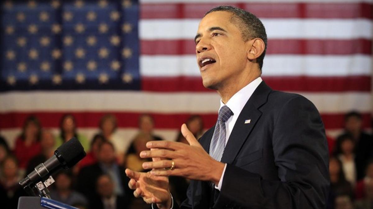 Barack Obama durante el discurso.