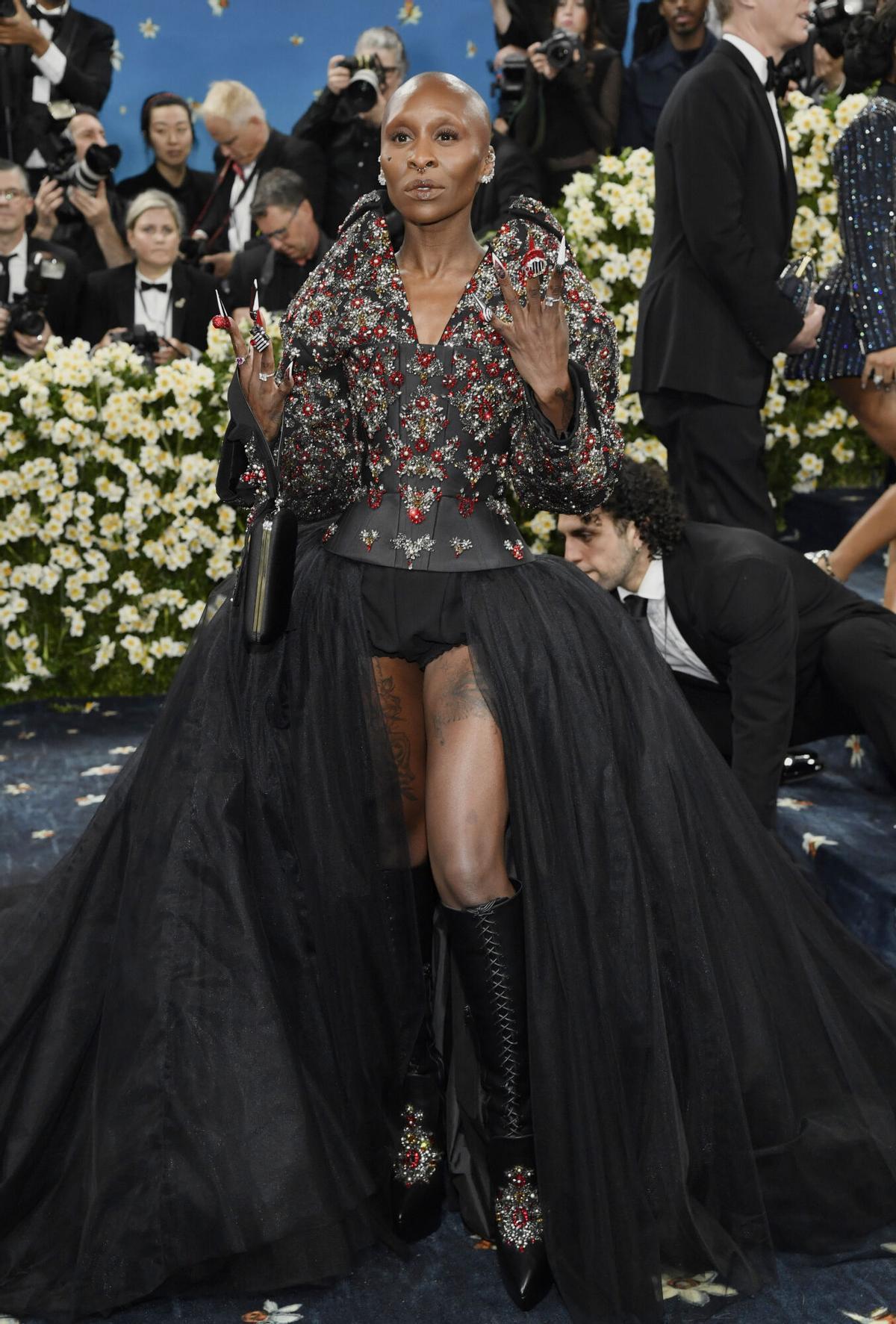 Cynthia Erivo attends The Metropolitan Museum of Art's Costume Institute benefit gala celebrating the opening of the "Superfine: Tailoring Black Style" exhibition on Monday, May 5, 2025, in New York. (Photo by Evan Agostini/Invision/AP). 050525131611, 21334631