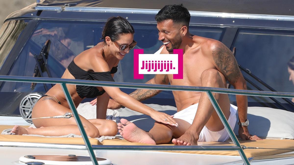 Tamara Gorro y Ezequiel Garay en un barco