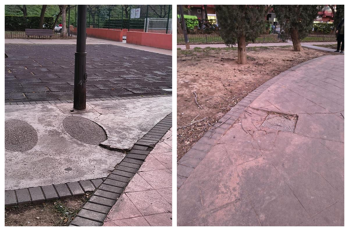 Desperfectos del parque