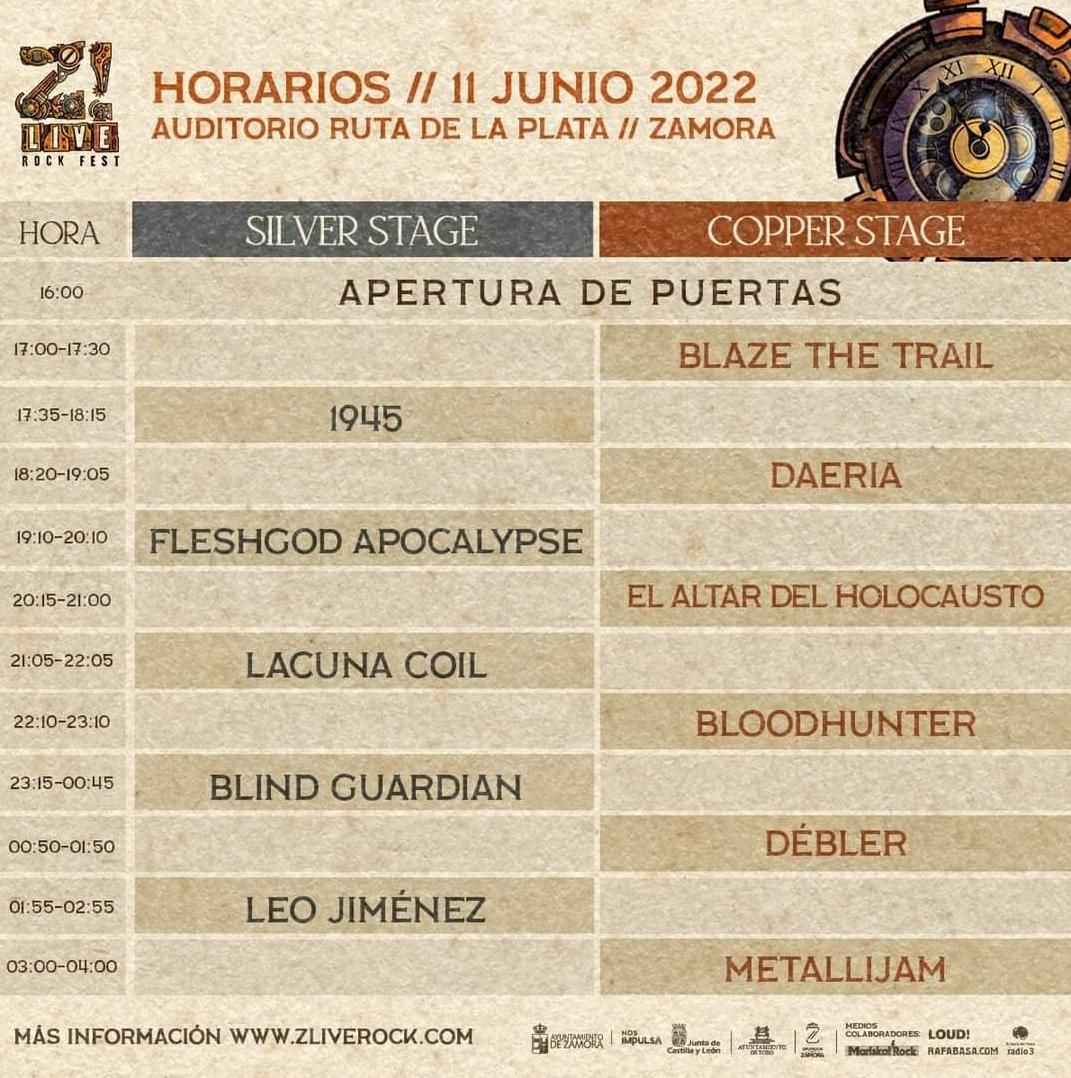 Cartel para mañana, día 11 de junio, del Z!Live Zamora 2022