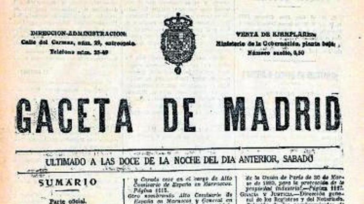 Gaceta de Madrid.