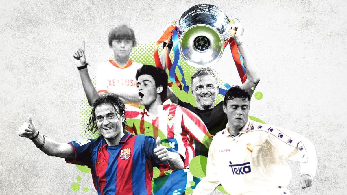 Los 37 trofeos de Luis Enrique Martínez, desde Mercaplana a Budapest: Xeitosa, Sporting de Gijón, Real Madrid, Barcelona, España...