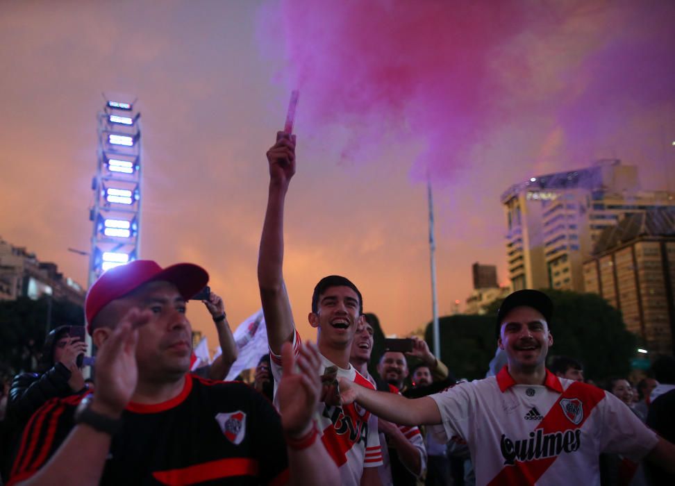 La afición de River celebra su victoria