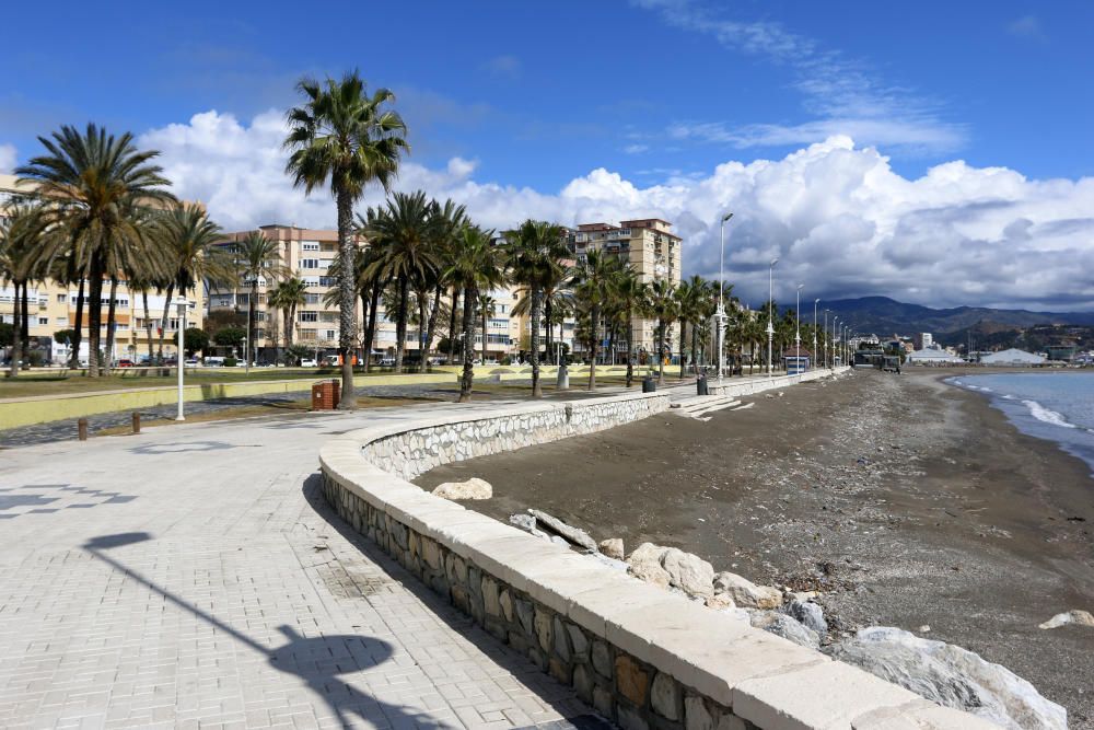 Playas cerradas en Málaga en el inicio de la primavera