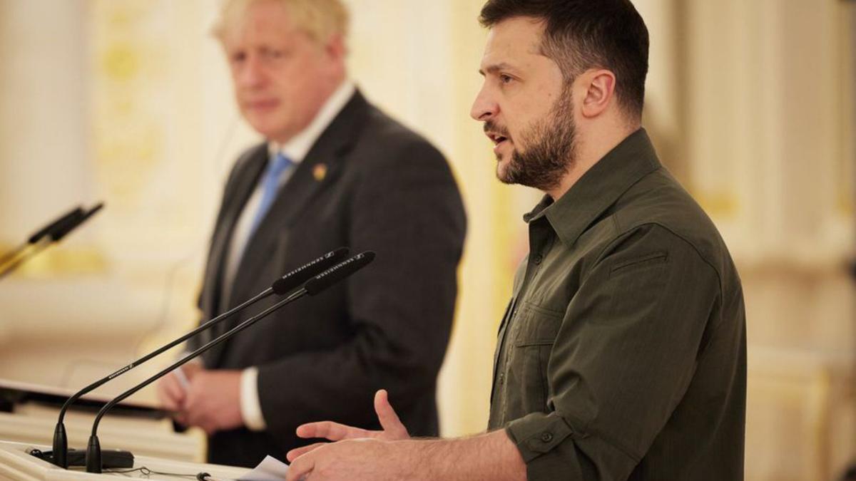 Volodimir Zelenski, ahir a Kíiv amb Boris Johnson | EP
