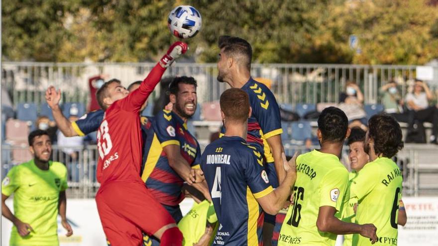 Una jugada del Llagostera-Andorra de lliga