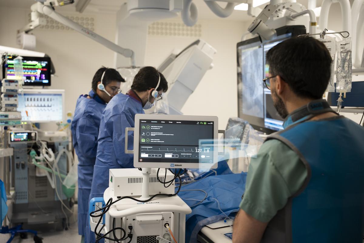 Una de las intervenciones en el Hospital Bellvitge con la nueva técnica frente a la fibrilación auricular