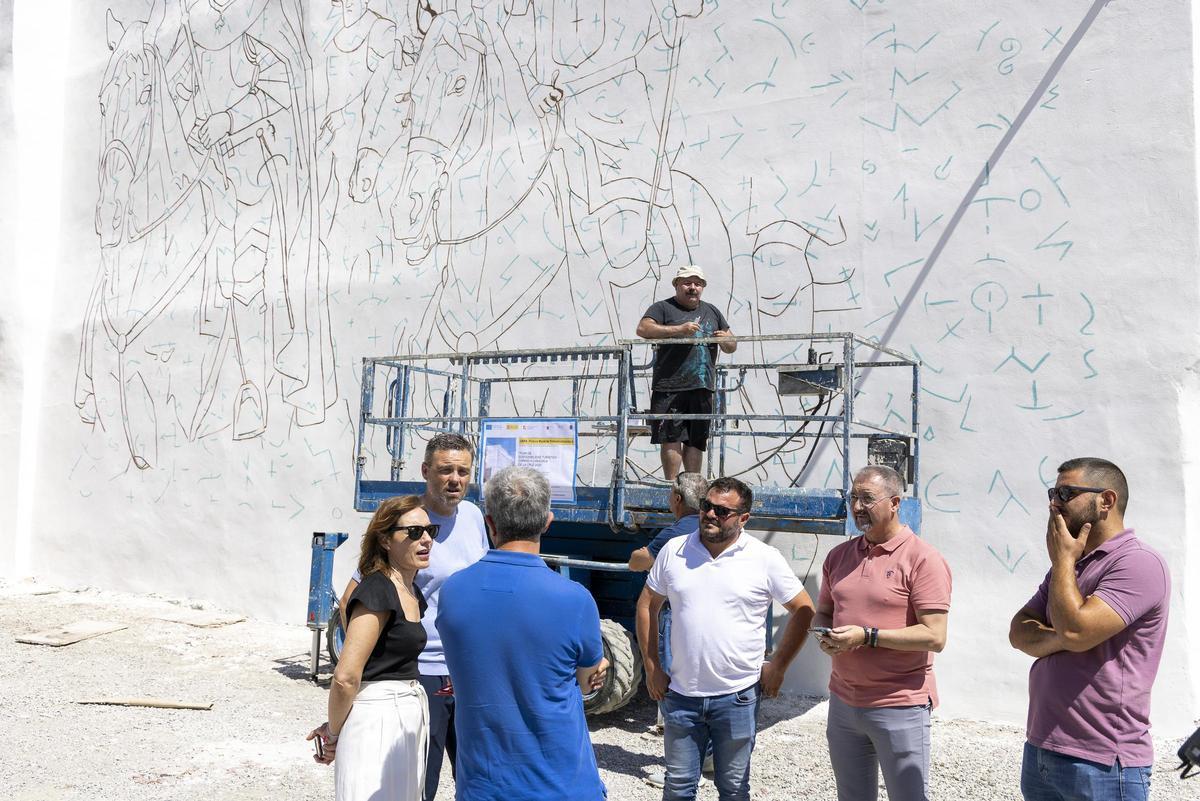 Futuro mural que estará ubicado en el nuevo parking disuasorio del Museo de la Fiesta