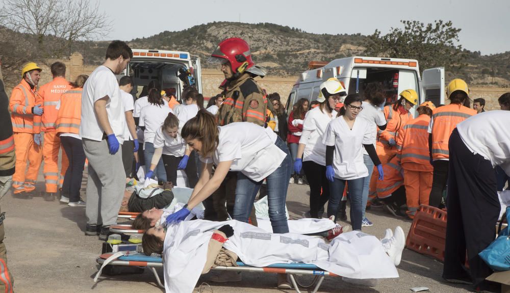 Simulacro de la Escuela de Enfermería de Castelló