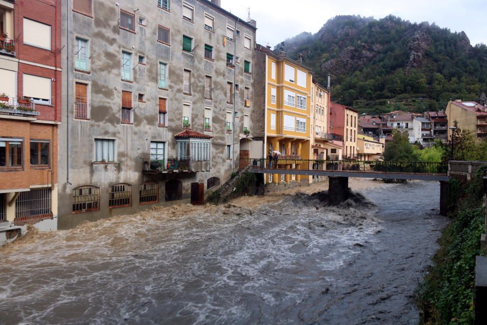 Efectes de la pluja a Ribes de Freser