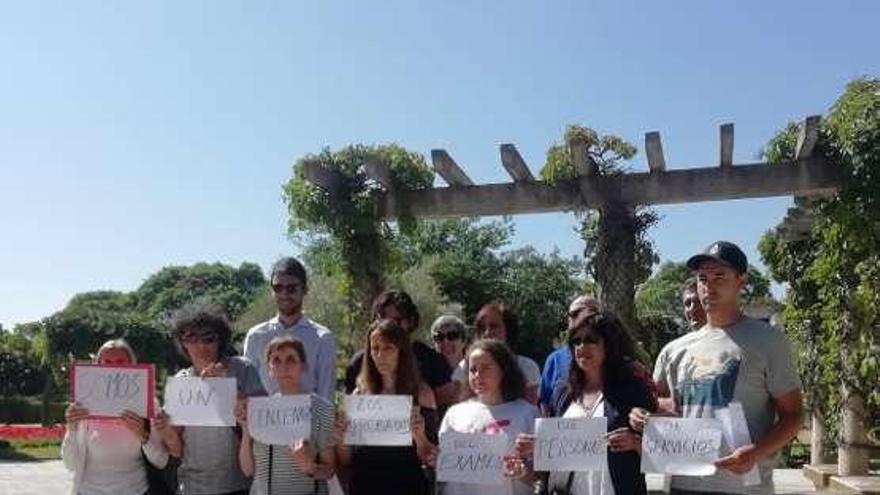 Los opositores protestan en Valladolid.