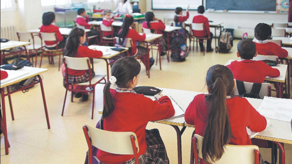 Interior de un aula de Educación Primaria