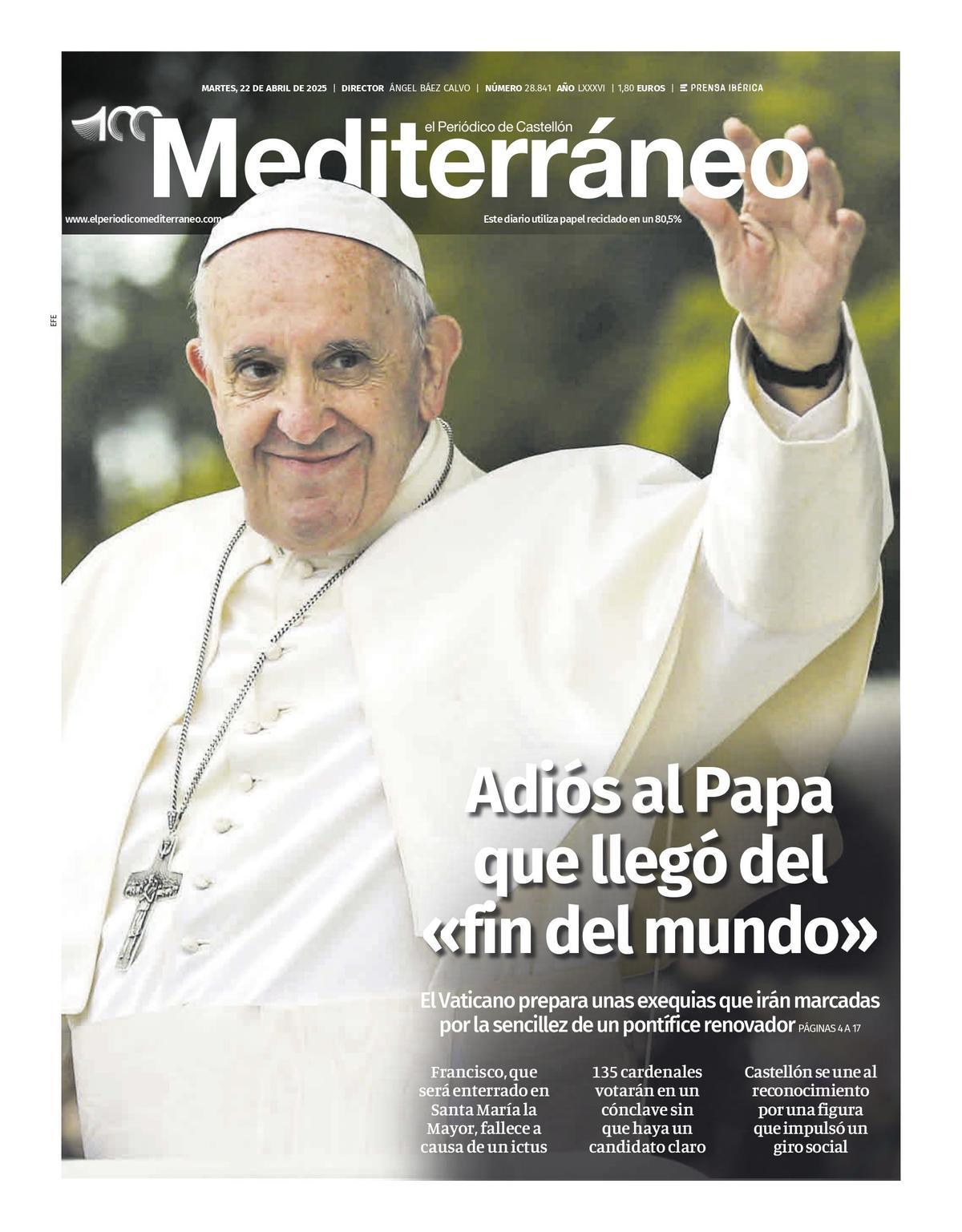 Portada del 22 de abril del 2025