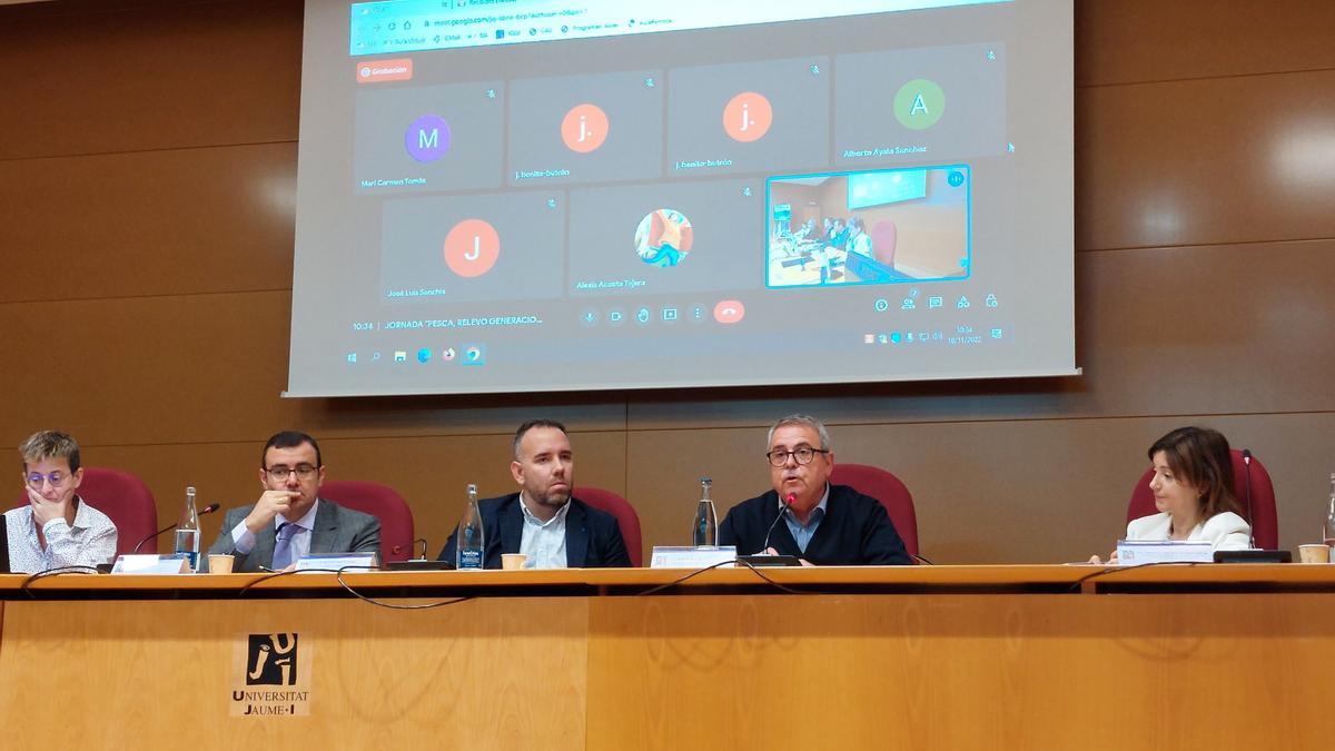 Rafa Simó, presidente de la Autoridad Portuaria, en la jornada celebrada en la Universitat Jaume I