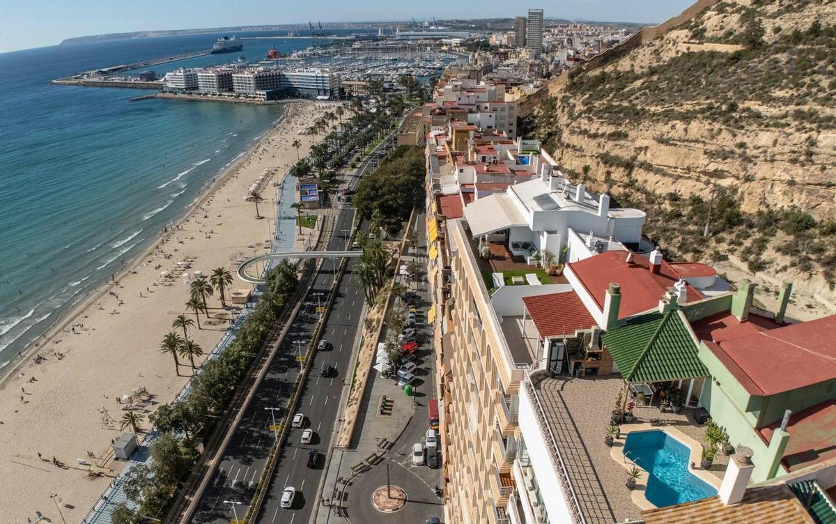 La calle Virgen del Socorro, a vista de dron