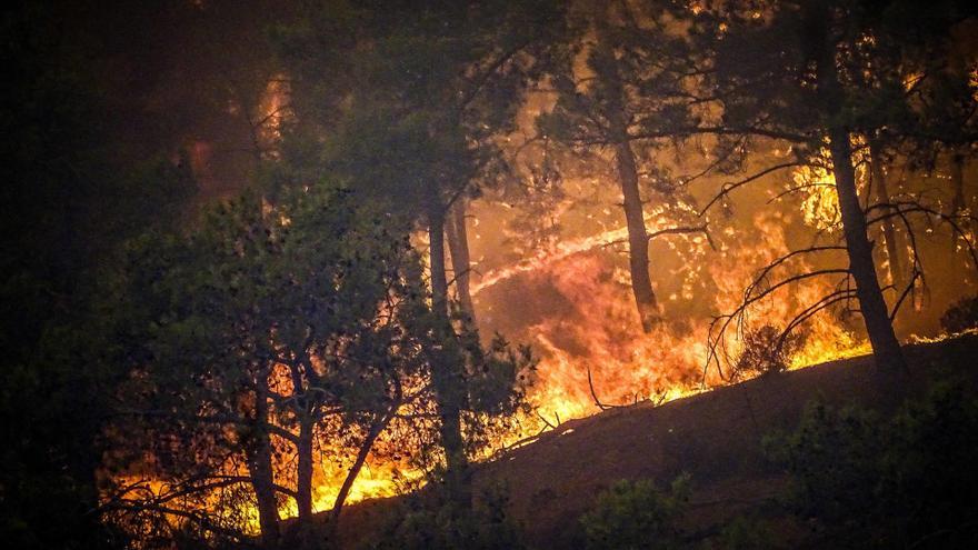 Un foc descontrolat a l&#039;illa de Rodes obliga a evacuar unes 19.000 persones