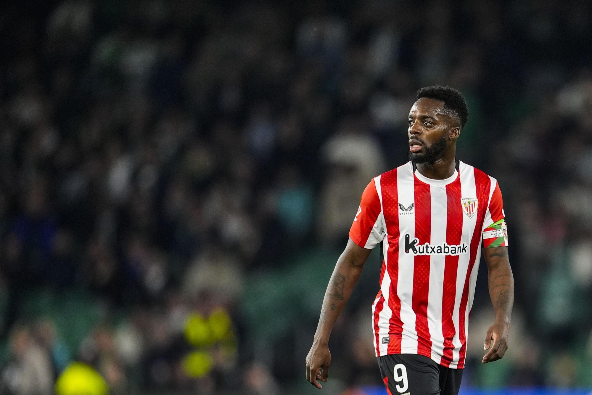 Inaki Williams of Athletic Club looks on during the Spanish league, LaLiga EA Sports, football match played between Real Betis and Athletic Club at Benito Villamarin stadium on February 2, 2025, in Sevilla, Spain. AFP7 02/02/2025 ONLY FOR USE IN SPAIN. Joaquin Corchero / AFP7 / Europa Press;2025;SPORT;ZSPORT;SOCCER;ZSOCCER;Real Betis v Athletic Club - LaLiga EA Sports;