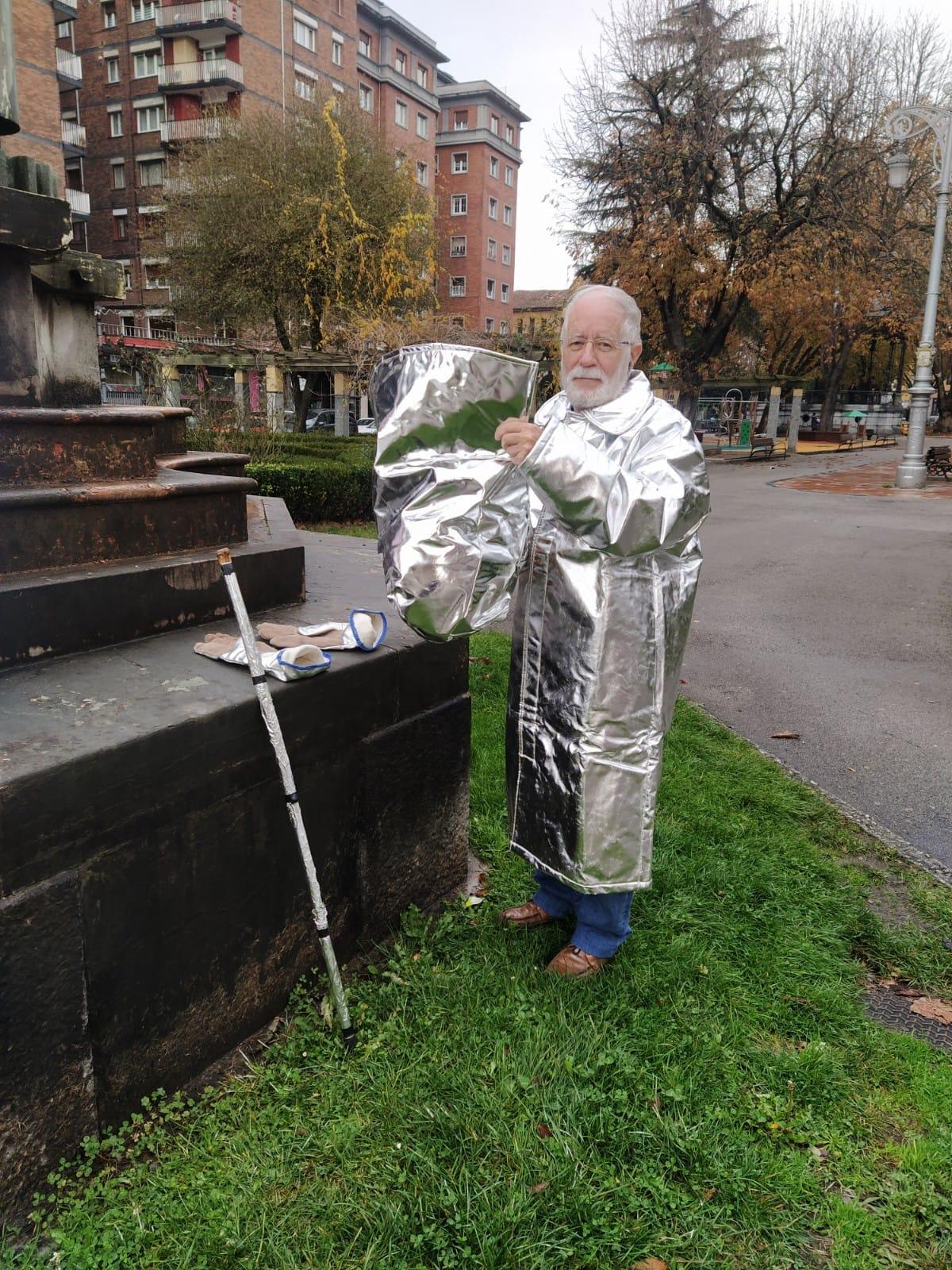 Blanco, ayer, antes de la protesta.