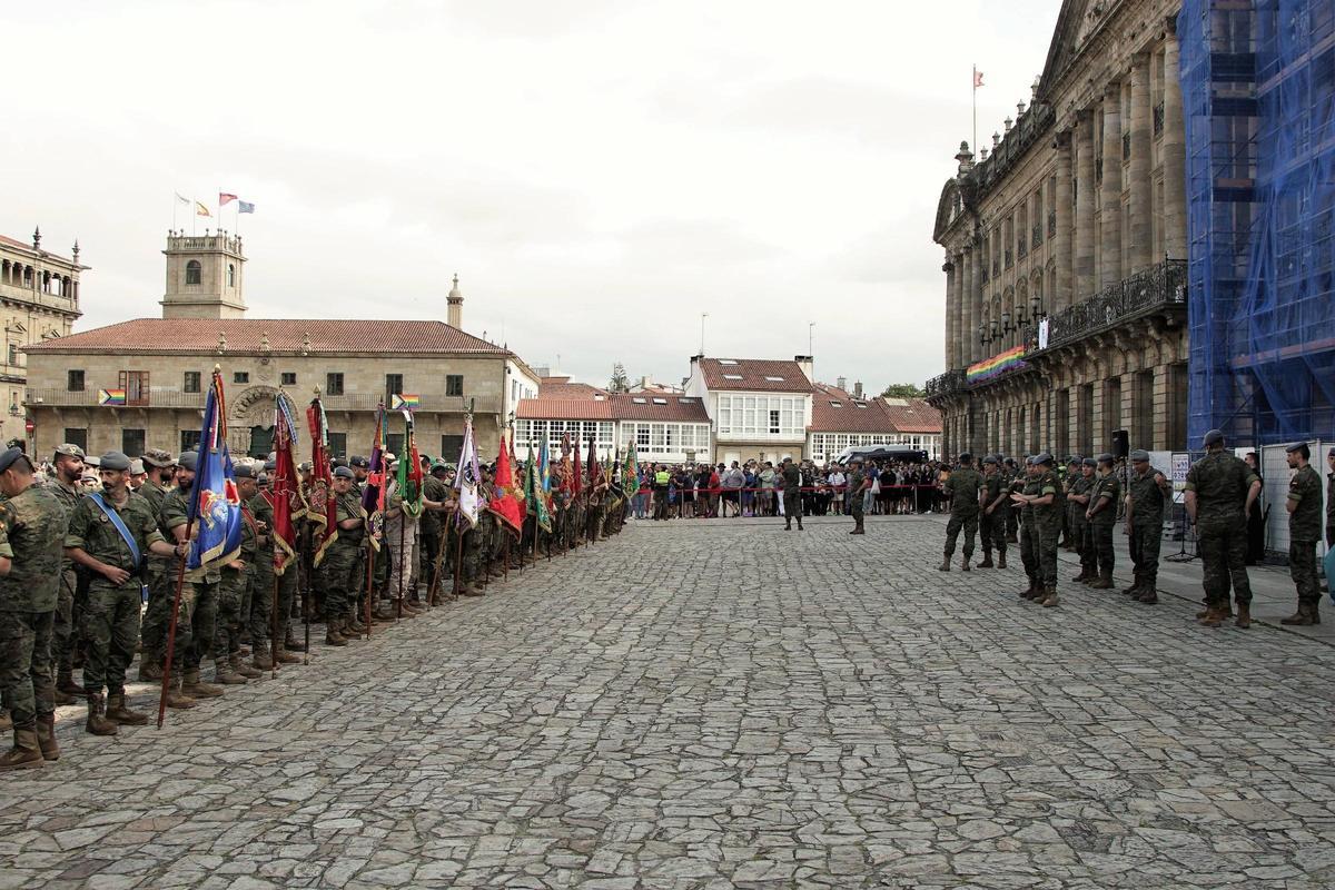 Entrega de premios tras la prueba por relevos de la Brilat en el Camino de Santiago