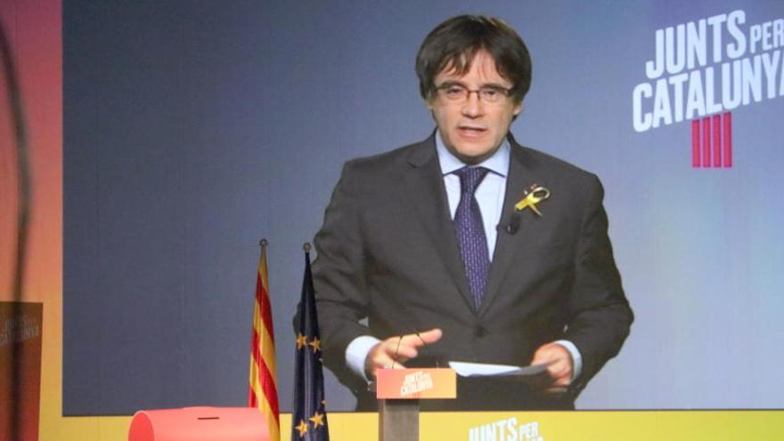 Carles Puigdemont ha intervingut a l&#039;acte des de Brussel·les en directe