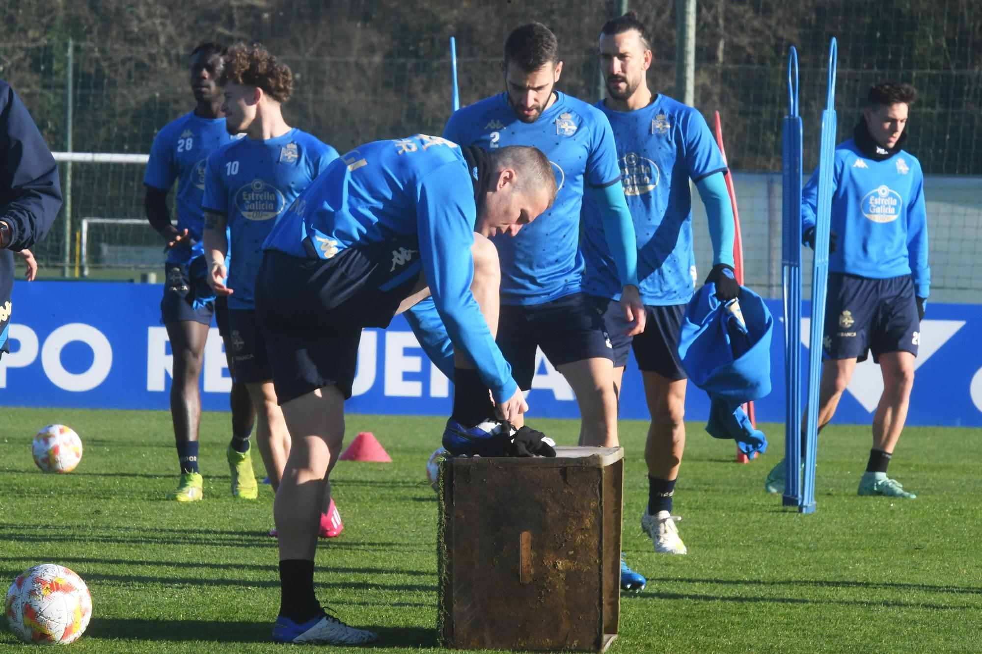 Entrenamiento del Deportivo en Abegondo