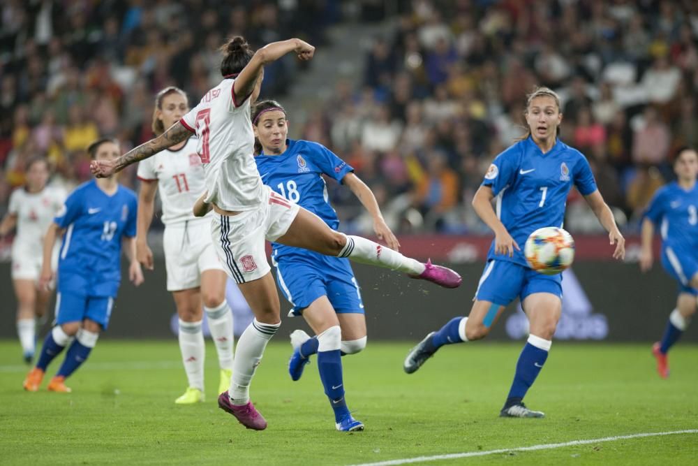 La selección española femenina, en Riazor