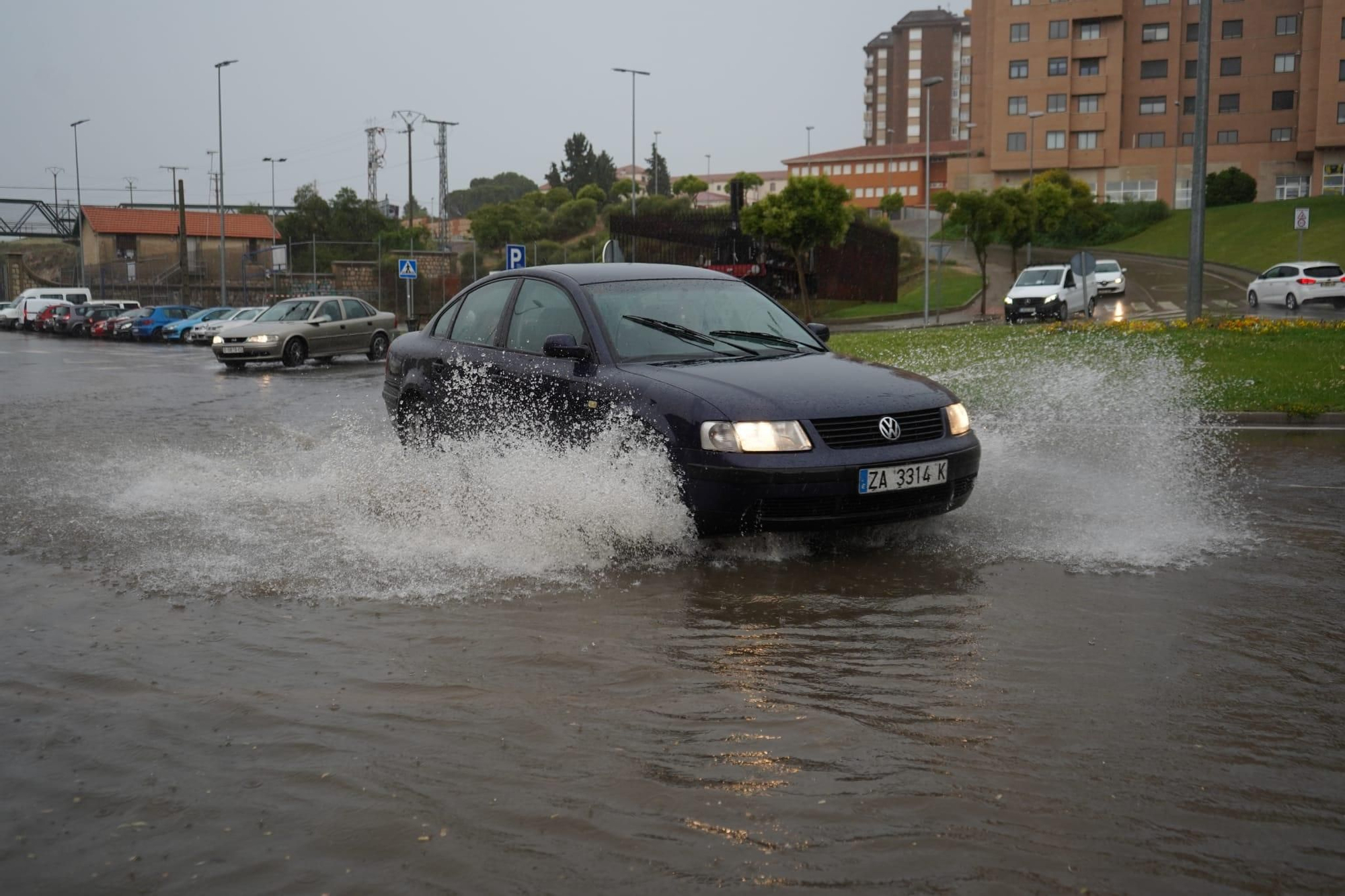 Inundaciones por la tormenta en Zamora