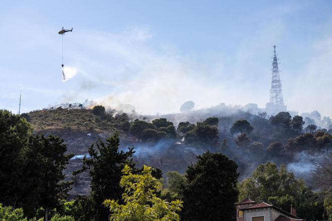 Incendio forestal en Barcelona: la Guardia Urbana detiene a un sospechoso por provocar el fuego de Collserola