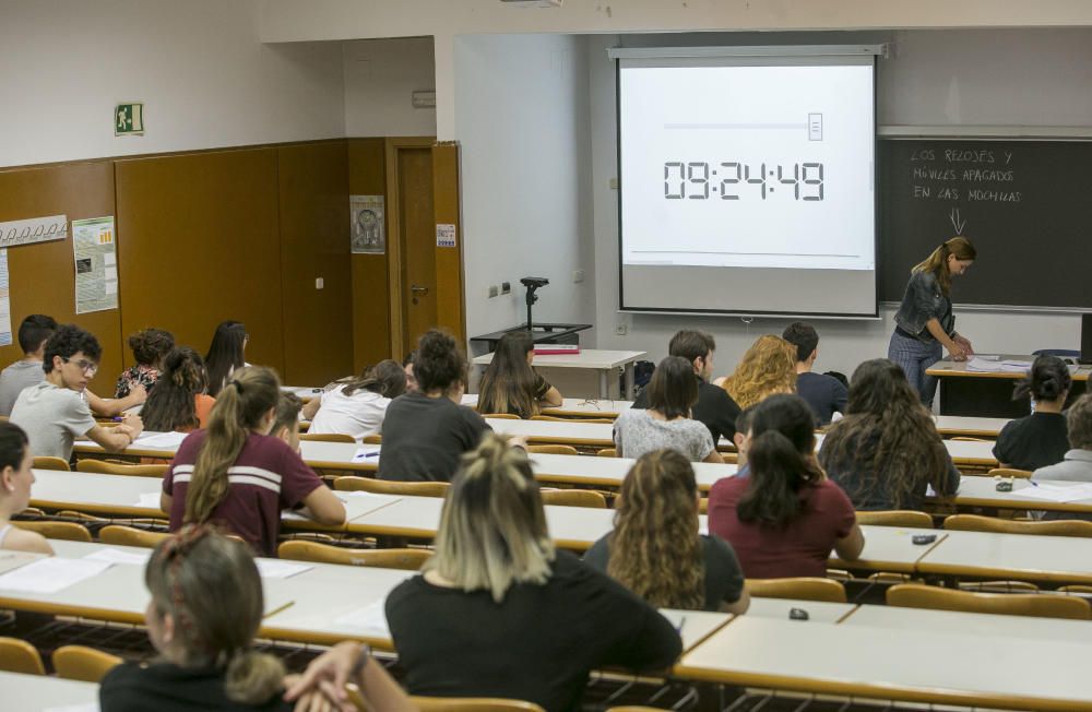 En la Universidad de Alicante se han examinado 3.494 estudiantes.