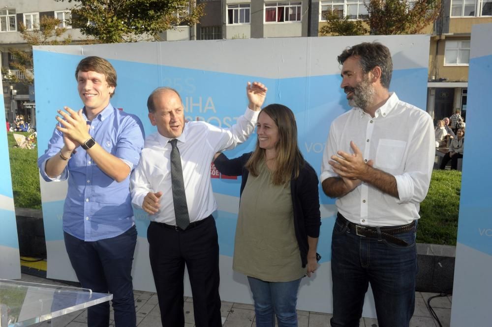 25S | Mitin del candidato del PSdeG, Xoaquín Fernández Leiceaga, en As Conchiñas