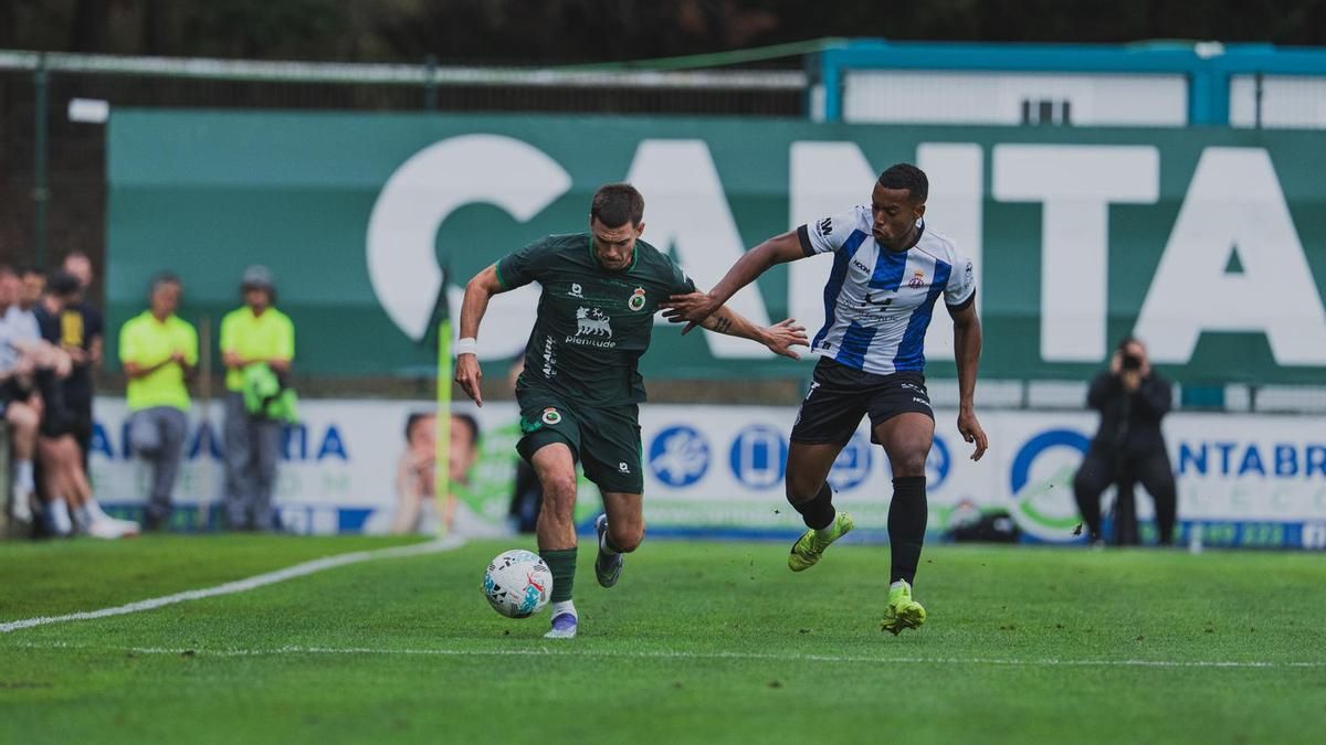Quicala, a la derecha, en el amistoso contra el Racing