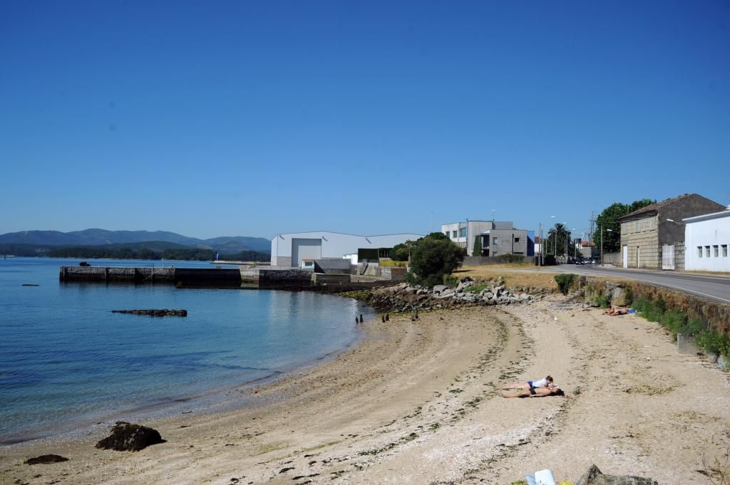 Playa O Castelete, en Vilagarcía de Arousa.