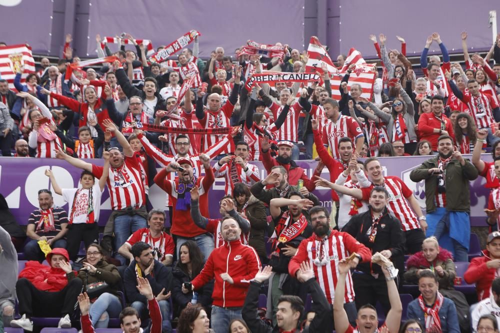 Así apoya La Mareona al Sporting en el José Zorrilla