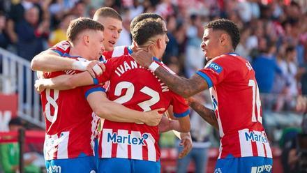 Los jugadores del Girona celebraron su pase a la Champions League