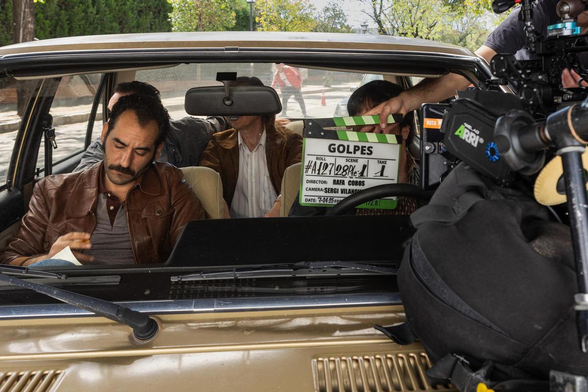 Imagen del rodaje de 'Golpes', dirigida por Rafael Cobos