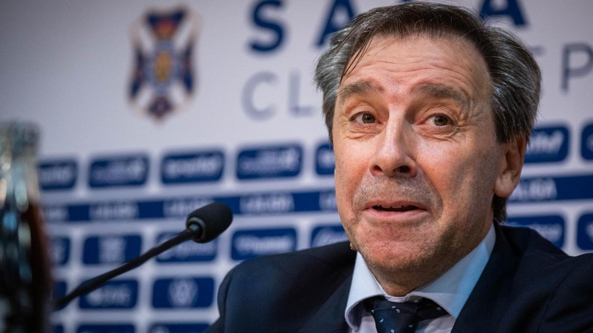 Felipe Miñambres comparece en sala de prensa tras su desginación como presidente del CD Tenerife.